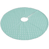 Jupon De Sapin En Molleton Aqua Cute Pois (Angle)
