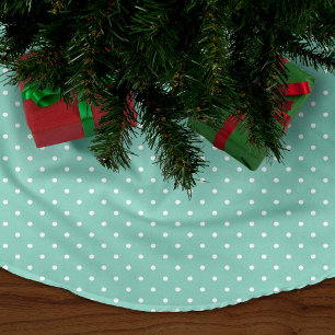 Jupon De Sapin En Molleton Aqua Cute Pois