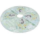 Jupon De Sapin En Molleton Bois Créations Écorce Noël (Angle)