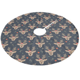 Jupon De Sapin En Molleton Ceinture en polaire renne de Noël