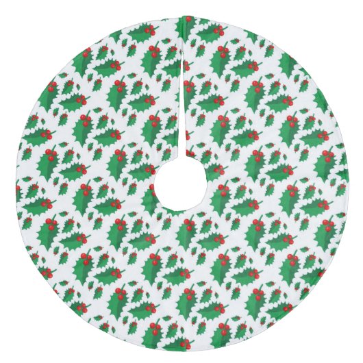 Jupon De Sapin En Molleton Christmas Holly (Devant)