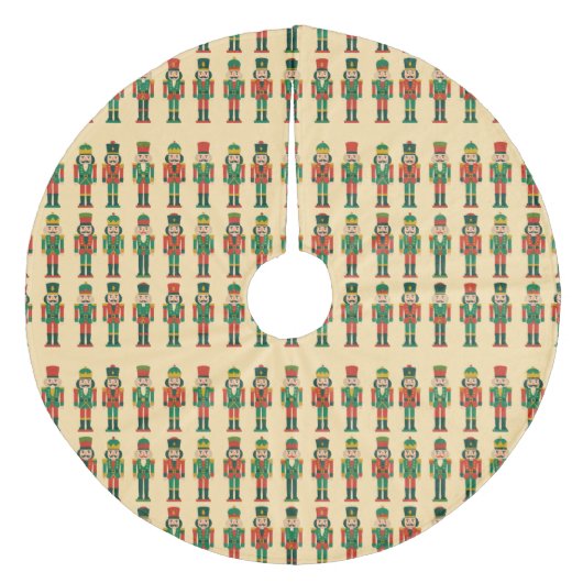 Jupon De Sapin En Molleton Christmas Nutcrackers on Light (Devant)