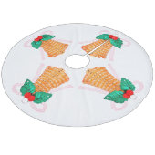 Jupon De Sapin En Molleton Cloches et jupe Holly Tree (Angle)