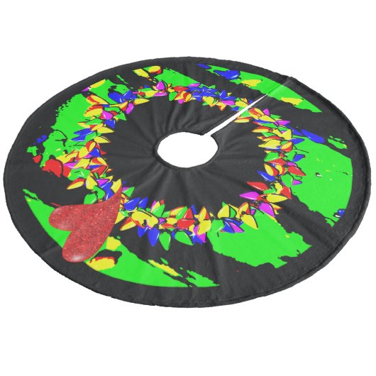 Jupon De Sapin En Molleton Couronne de Noël punk (Angle)