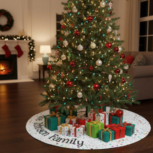 Jupon De Sapin En Molleton Des points colorés personnalisent