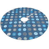 Jupon De Sapin En Molleton Dots d'hiver Jupe en polaire bleu et gris (Angle)