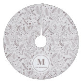 Jupon De Sapin En Molleton Élégant monogrammaire brun (Devant)