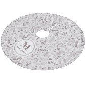 Jupon De Sapin En Molleton Élégant monogrammaire brun (Angle)