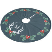 Jupon De Sapin En Molleton Ferme moderne Deer Antlers Holly Berry (Angle)