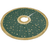 Jupon De Sapin En Molleton Festive Green & Gold Stars Jupe d'arbre de Noël (Angle)
