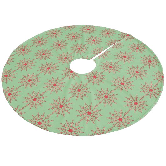 Jupon De Sapin En Molleton Flocon de neige (Angle)
