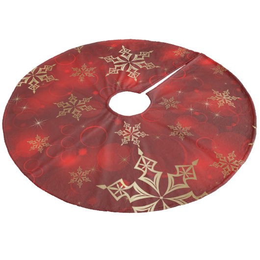 Jupon De Sapin En Molleton Flocon de neige (Angle)