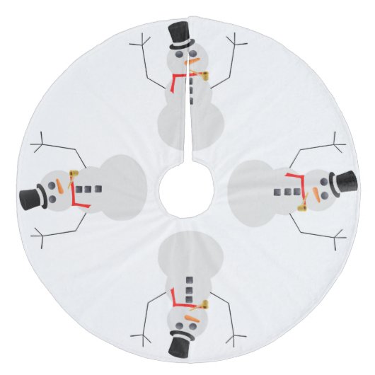 Jupon De Sapin En Molleton Frosty la jupe d'arbre des neiges (Devant)