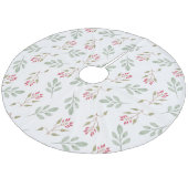 Jupon De Sapin En Molleton Hot PInk Holly Berry Jupe d'arbre de Noël (Angle)