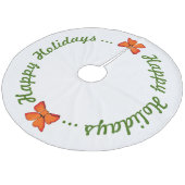 Jupon De Sapin En Molleton Housse d'arbre - Joyeuses Fêtes (Angle)