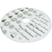 Jupon De Sapin En Molleton Joyeux Noël Collage F Vert (Angle)
