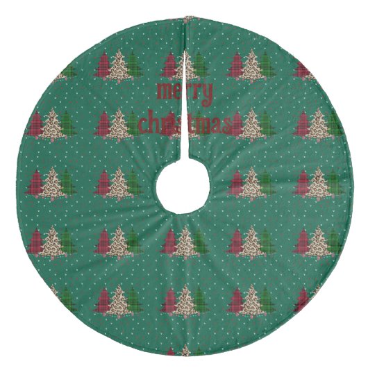 Jupon De Sapin En Molleton Joyeux Noël moderne & élégant (Devant)
