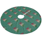 Jupon De Sapin En Molleton Joyeux Noël moderne & élégant (Angle)