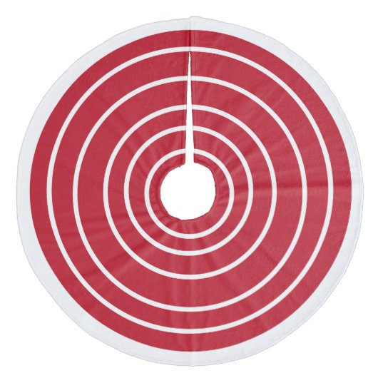 Jupon De Sapin En Molleton Jupe d'arbre à rayures rouge/blanc moderne (Devant)