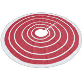 Jupon De Sapin En Molleton Jupe d'arbre à rayures rouge/blanc moderne (Angle)