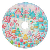 Jupon De Sapin En Molleton Jupe d'arbre de Noël Candyland (Devant)