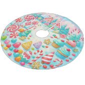 Jupon De Sapin En Molleton Jupe d'arbre de Noël Candyland (Angle)