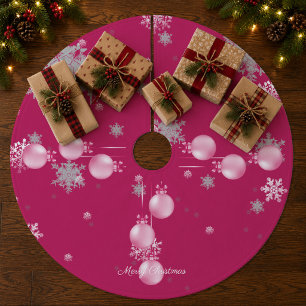 Jupon De Sapin En Molleton Jupe d'arbre de Noël rose