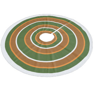 Jupon De Sapin En Molleton Jupe d'arbre de Noël verte, orange, Brown des anné