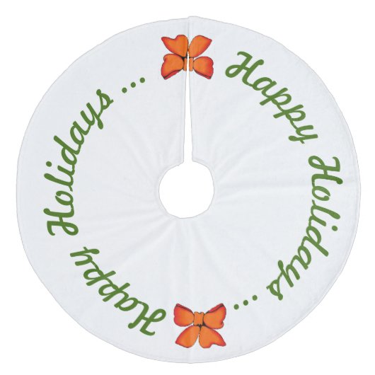 Jupon De Sapin En Molleton Jupe d'arbre - Joyeuses fêtes (Devant)