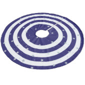 Jupon De Sapin En Molleton Jupe d'arbre rayé bleu Noël (Angle)