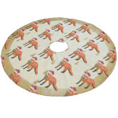 Jupon De Sapin En Molleton Jupe de fête d'arbre de Noël de Fox (Angle)