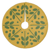 Jupon De Sapin En Molleton Jupe de Noël d'art populaire scandinave jaune (Devant)