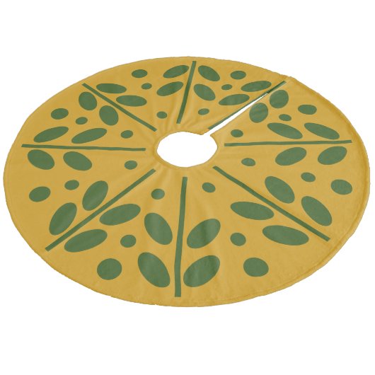 Jupon De Sapin En Molleton Jupe de Noël d'art populaire scandinave jaune (Angle)