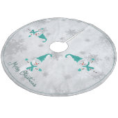Jupon De Sapin En Molleton Jupe de sapin bonhomme de neige turquoise mignon (Angle)