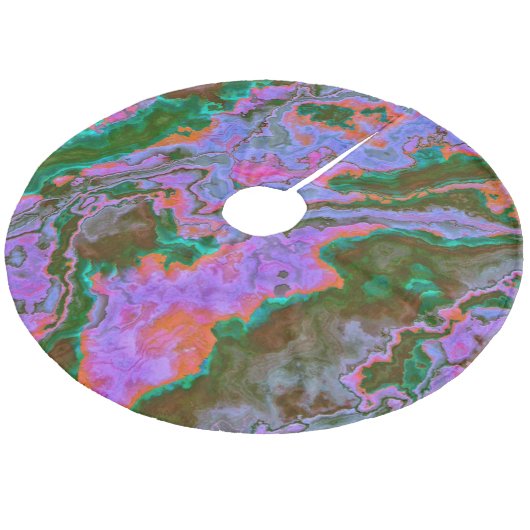 Jupon De Sapin En Molleton Jupe en polyester brossé en marbre aigre (Angle)