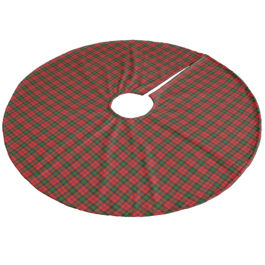 Jupon De Sapin En Molleton Kerr tartan rouge vert plaid (Angle)