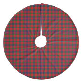 Jupon De Sapin En Molleton Lindsay tartan rouge vert plaid (Devant)