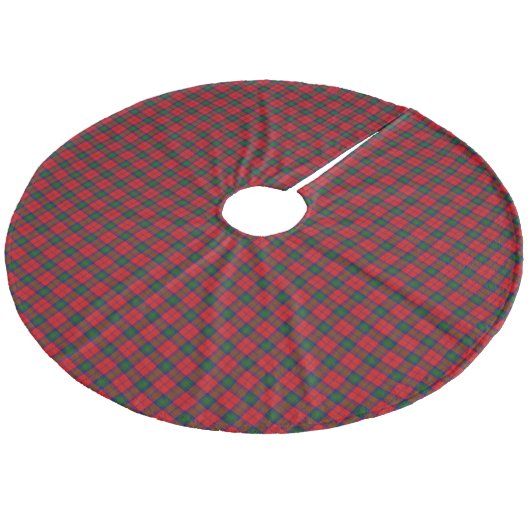Jupon De Sapin En Molleton Lindsay tartan rouge vert plaid (Angle)