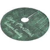 Jupon De Sapin En Molleton Lovely Green Joyeux Noël Floral (Angle)