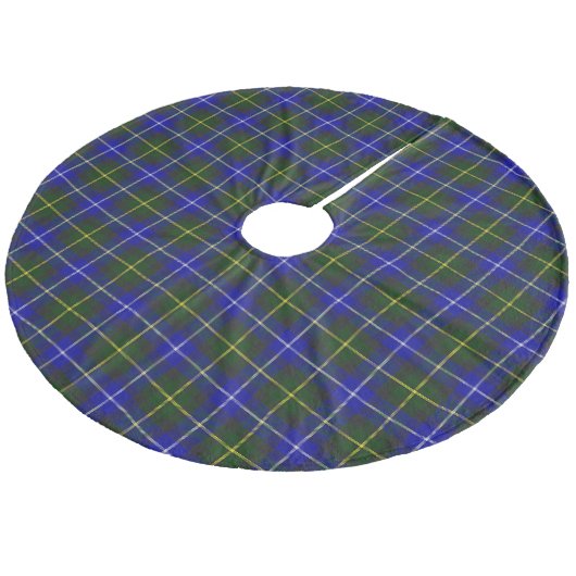 Jupon De Sapin En Molleton Macneil de Barra tartan bleu vert plaid (Angle)