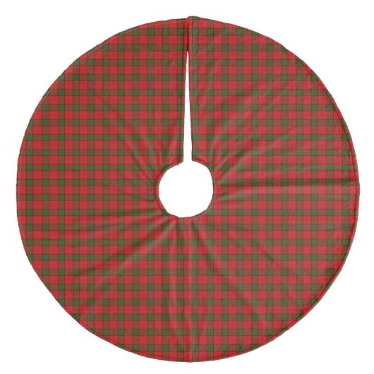 Jupon De Sapin En Molleton Maxwell tartan rouge vert plaid (Devant)