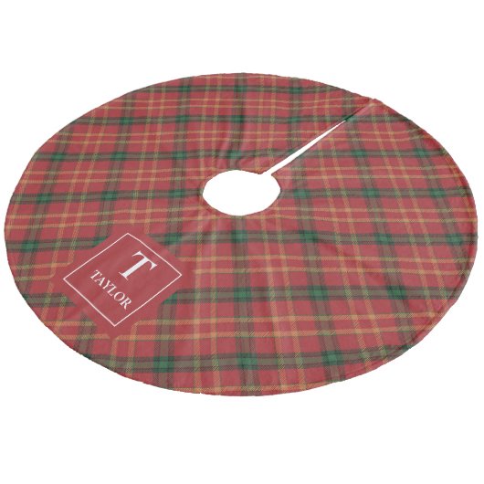 Jupon De Sapin En Molleton Monogramme Motif de Noël classique confortable (Angle)