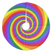 Jupon De Sapin En Molleton Motif de tourbillon arc-en-ciel (Devant)