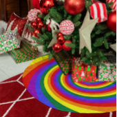 Jupon De Sapin En Molleton Motif Rainbow Twirl