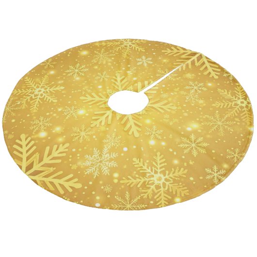 Jupon De Sapin En Molleton Neige dorée (Angle)