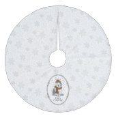 Jupon De Sapin En Molleton Noël d'hiver Vieux anglais Chien de mouton gris 1  (Devant)