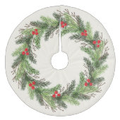 Jupon De Sapin En Molleton Noël Holly (Devant)