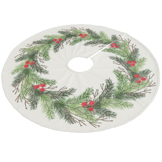 Jupon De Sapin En Molleton Noël Holly (Angle)