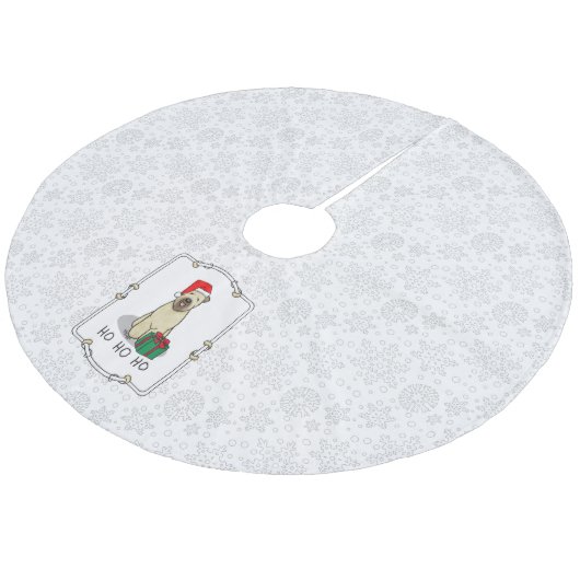 Jupon De Sapin En Molleton Noël Père Noël Wheaten Terrier (blé 1b2) mignonne (Angle)