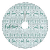 Jupon De Sapin En Molleton Nom de modèle de pull moche tricoté vert blanc (Devant)